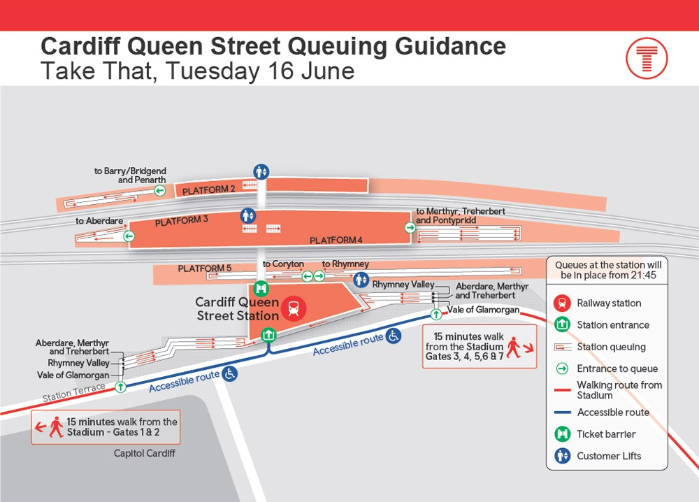 Cardiff Queen Street queuing guidance