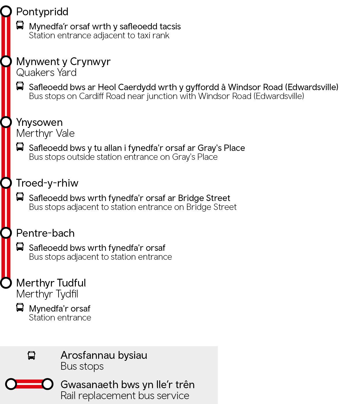 Pontyridd – Merthyr Map