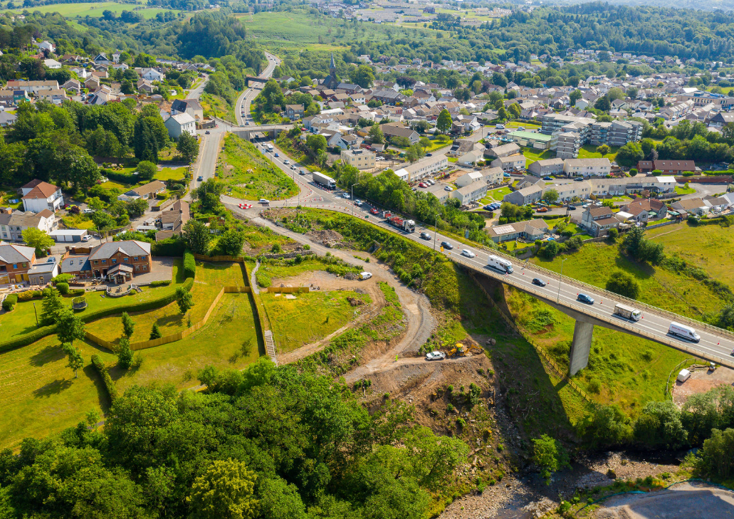 Aerial photo of the A465