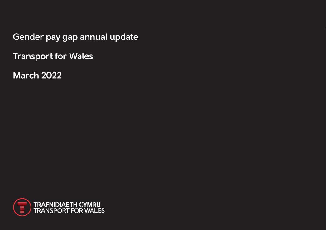 Gender pay gap annual update Transport for Wales March 2022