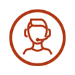 Red contact centre icon