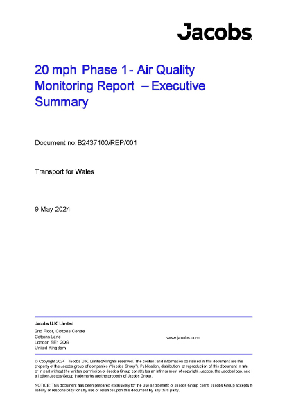 20mph Phase1 - Air Quality Monitoring Report - Executive Summary