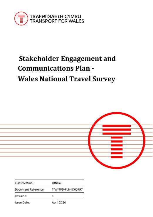 Stakeholder Engagement and Communications Plan front cover