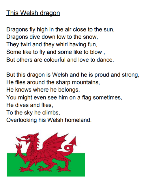 Y Ddraig Goch/The Red Dragon named by Nicola