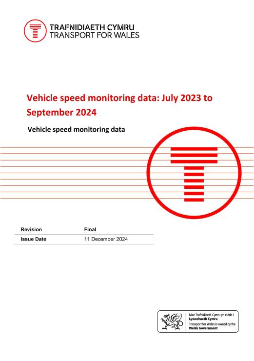 Vehicle speed monitoring data July 2023 to September 2024