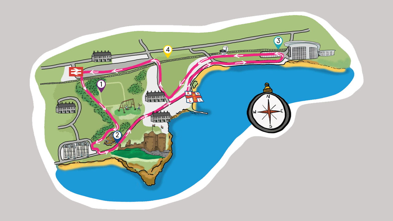 Criccieth route map