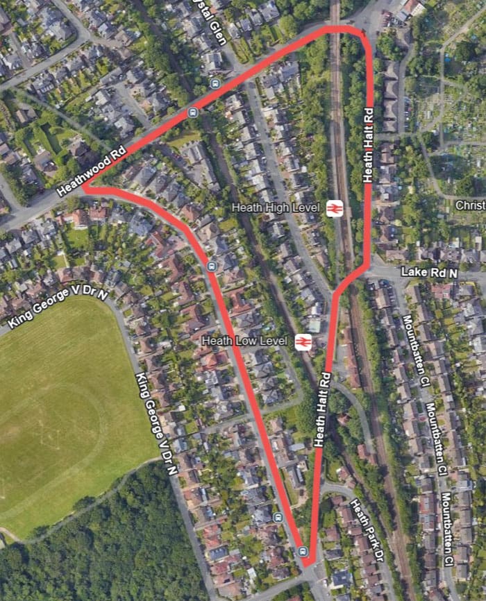 Drosbont Halt y Mynydd Bychan | Heath Halt Road Overbridge