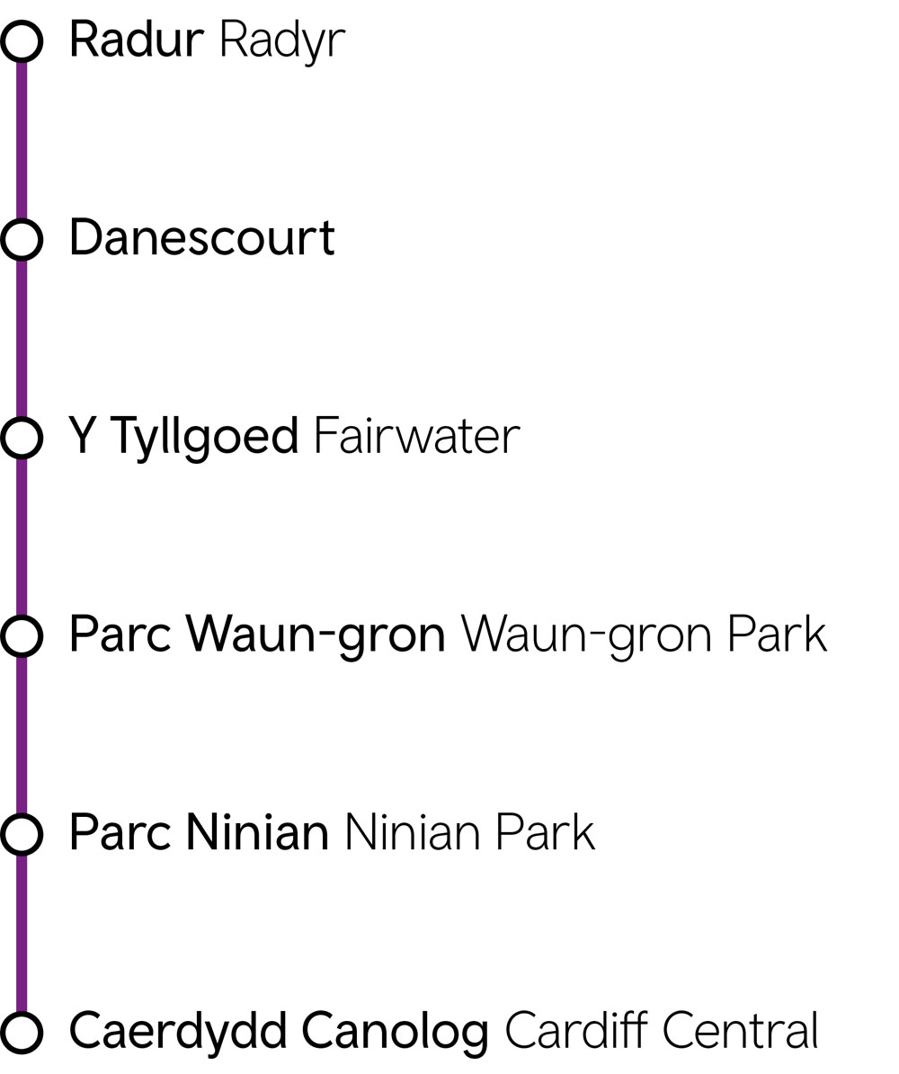 Cardiff Central - Ninian Park - Radyr
