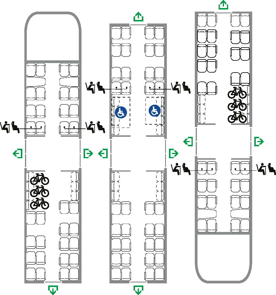 Class 398 Citylink carriage layout
