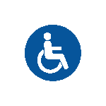Wheelchair users' spaces icon