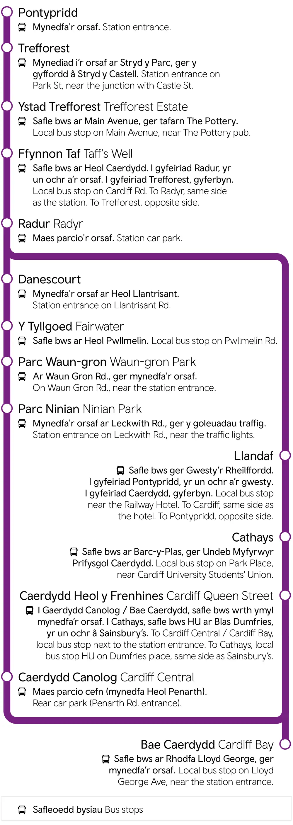 Pontypridd - Cardiff Central - Cardiff Bay