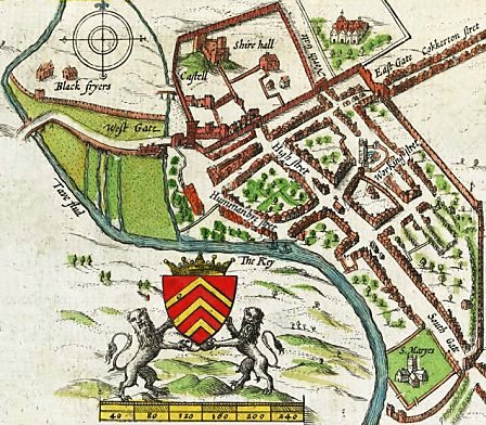 John Speed's map of Cardiff 1610