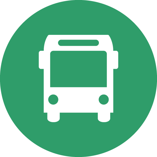 Green bus icon