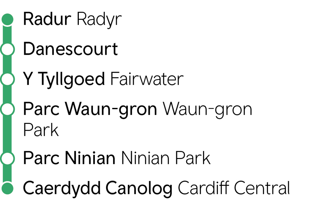 Radyr - Ninian Park - Cardiff Central
