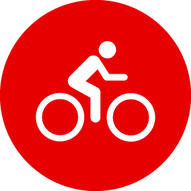 Red cycling icon