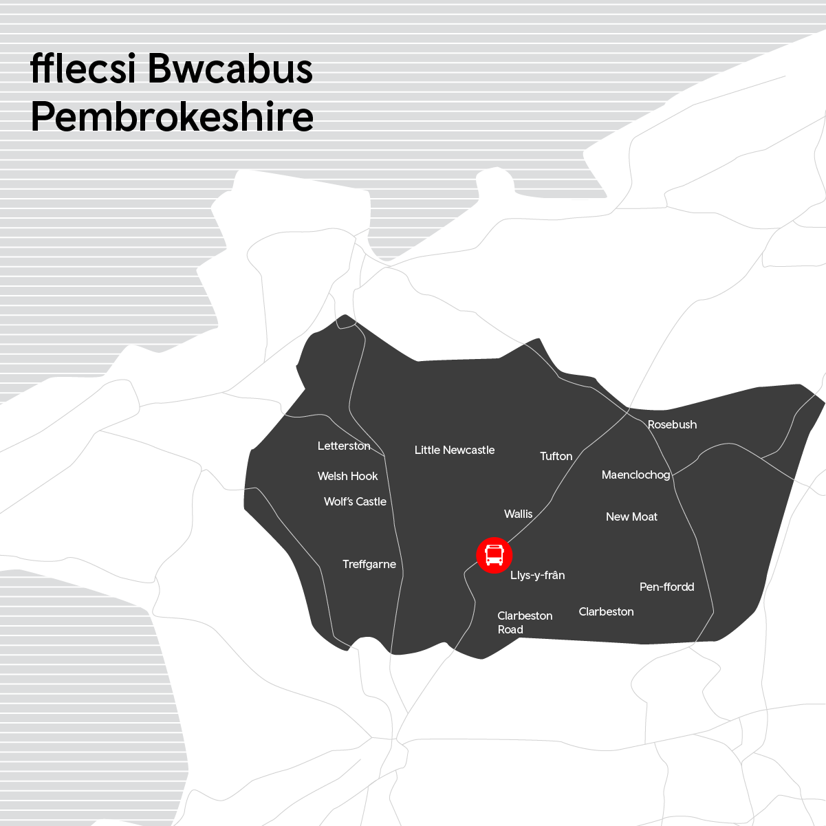 Map of fflecsi Bwcabus Pembrokeshire