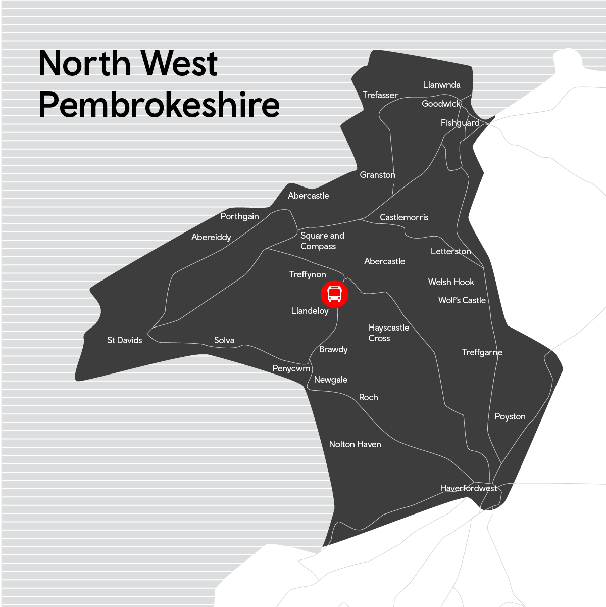 Map of North West Pembrokeshire