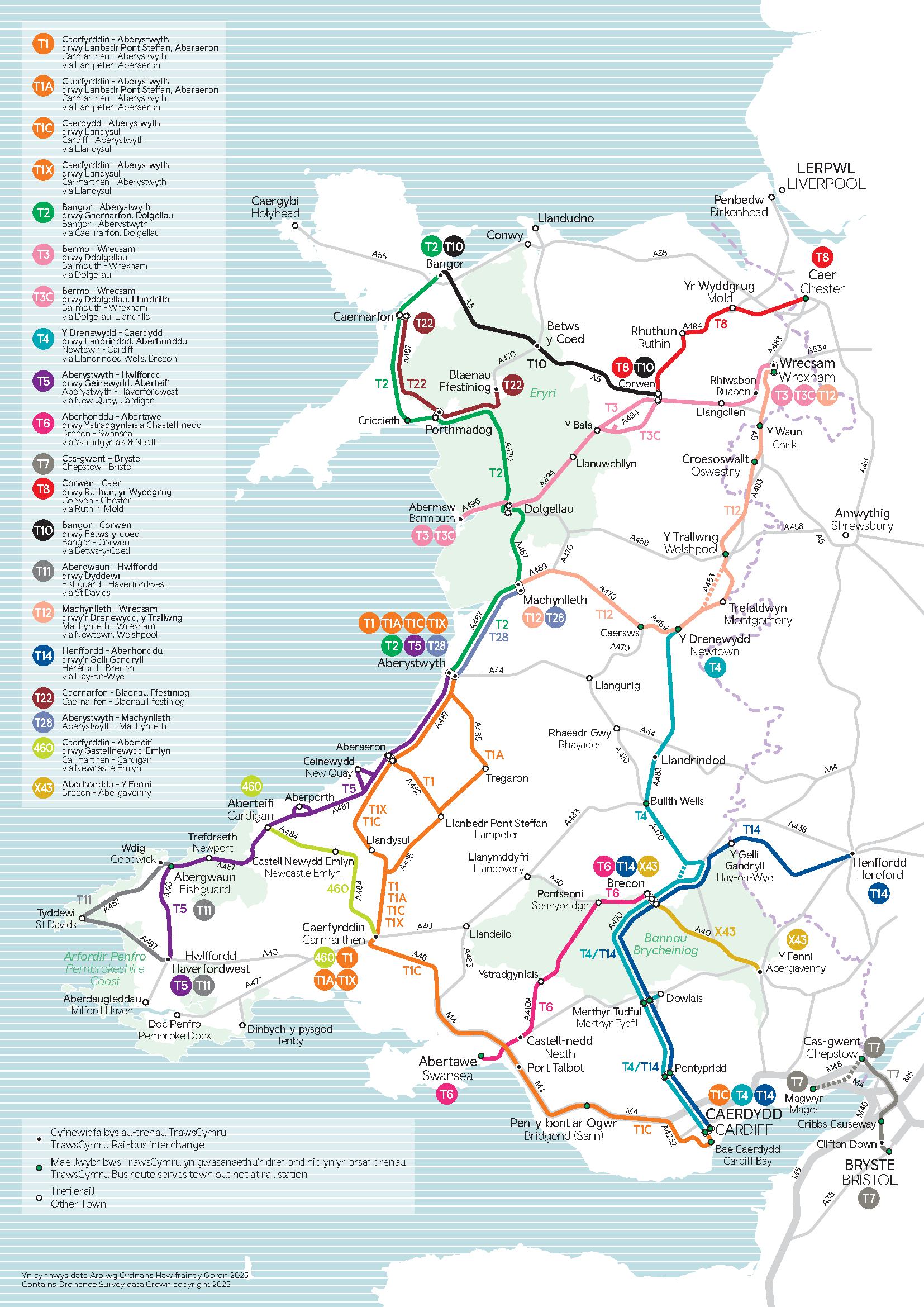 Bus network map